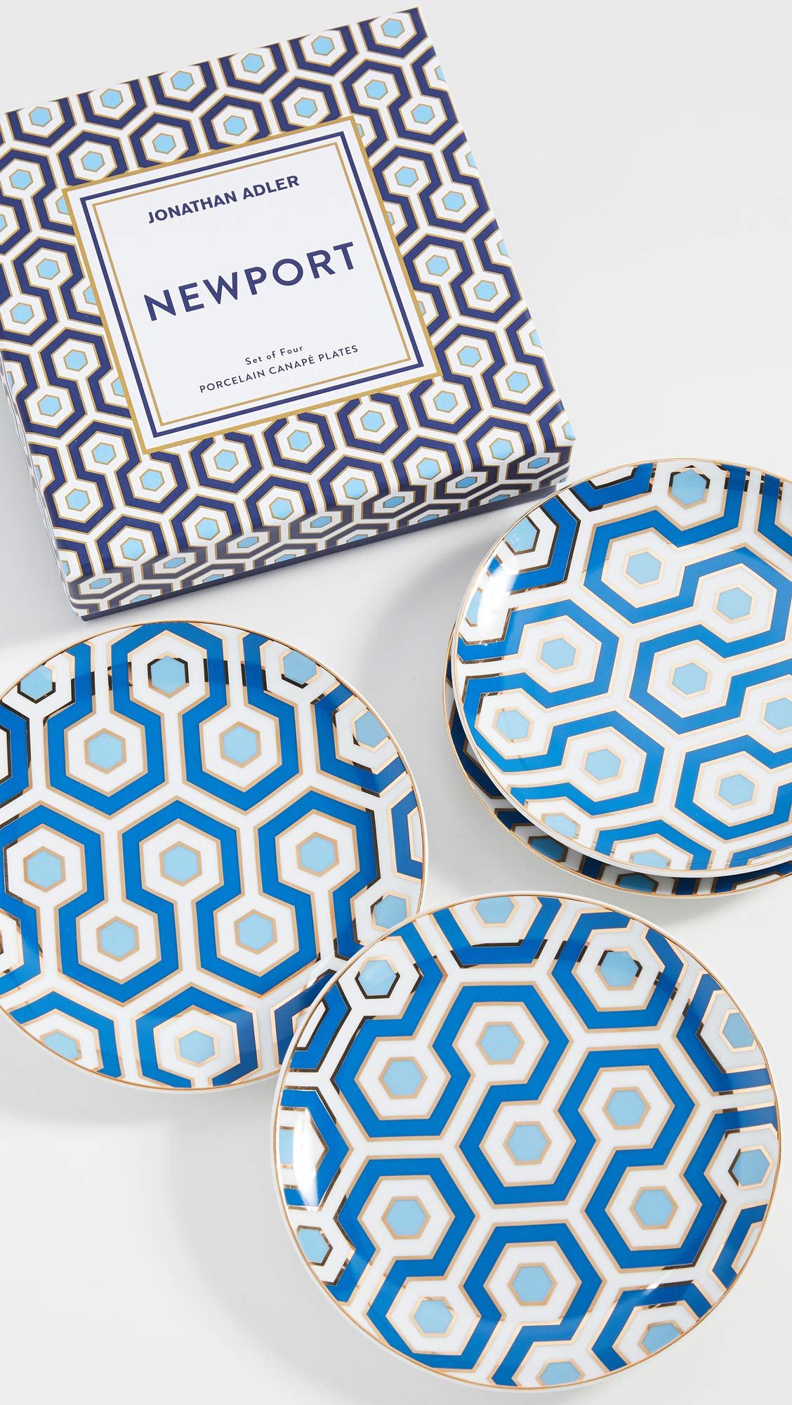 Newport Porcelain Canape Plates