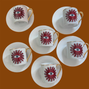 Juego de tazas de café Sun-Eye
