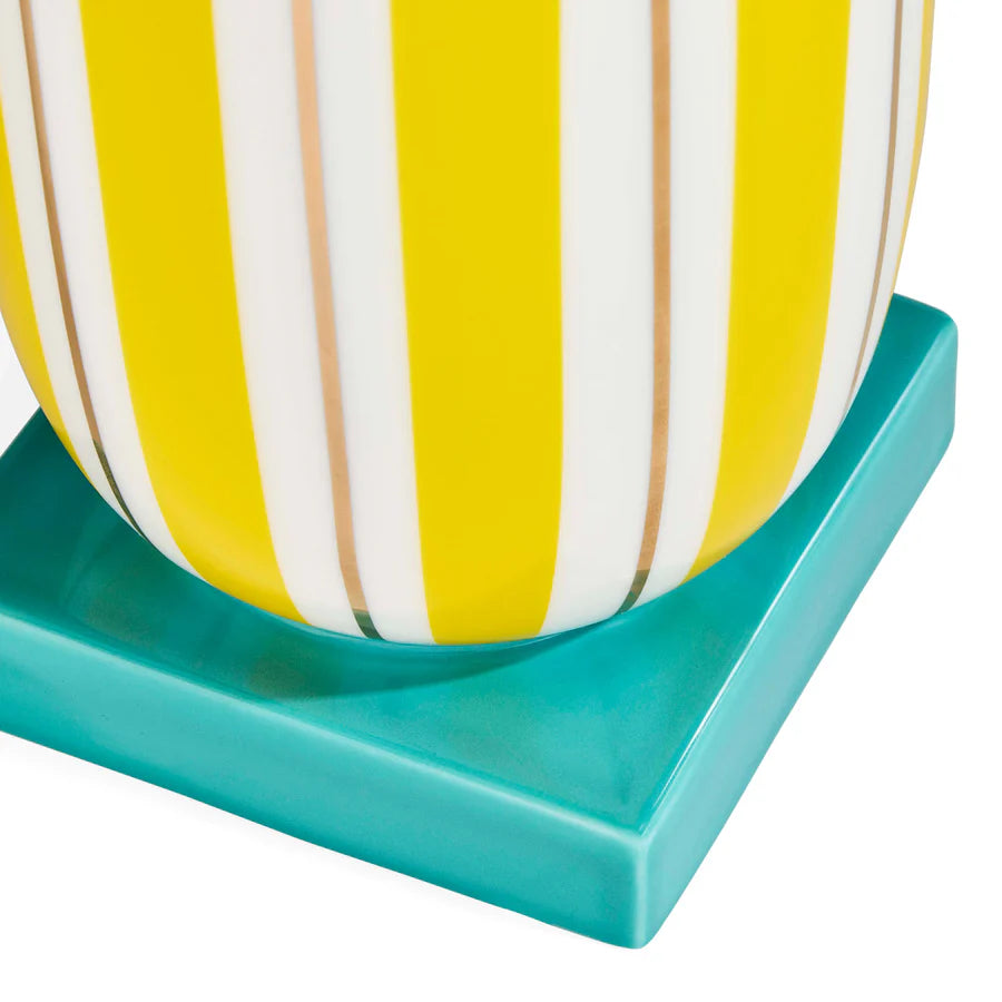 Portofino flared tall  vase - yellow / green