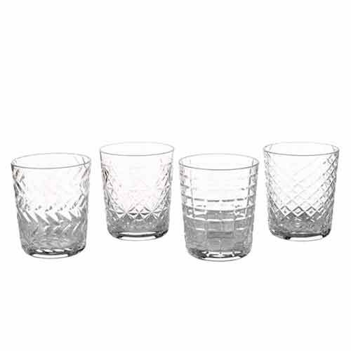 Vasos de vidrio con geometrias