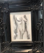 Portafotos con lámina mujer desnuda