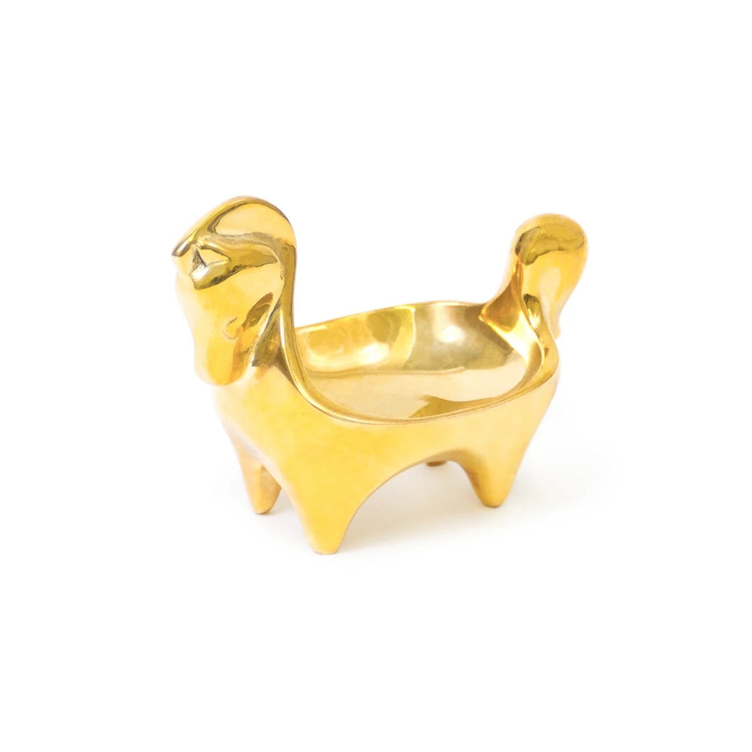 Brass horse ring bowl