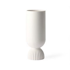 Florero cerámica blanca