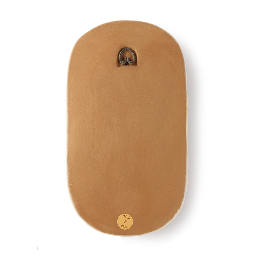 Mask wall ornament L Matt white